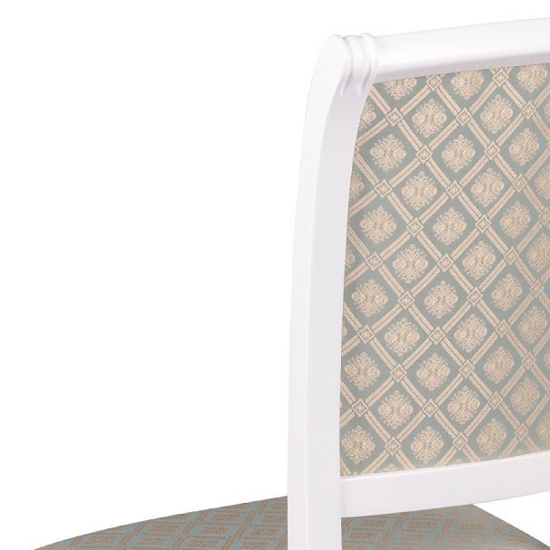 Комплект деревянных стульев с мягким сиденьем Арктос Белый/Бирюзовый жаккард, 4 шт. - Вид 10