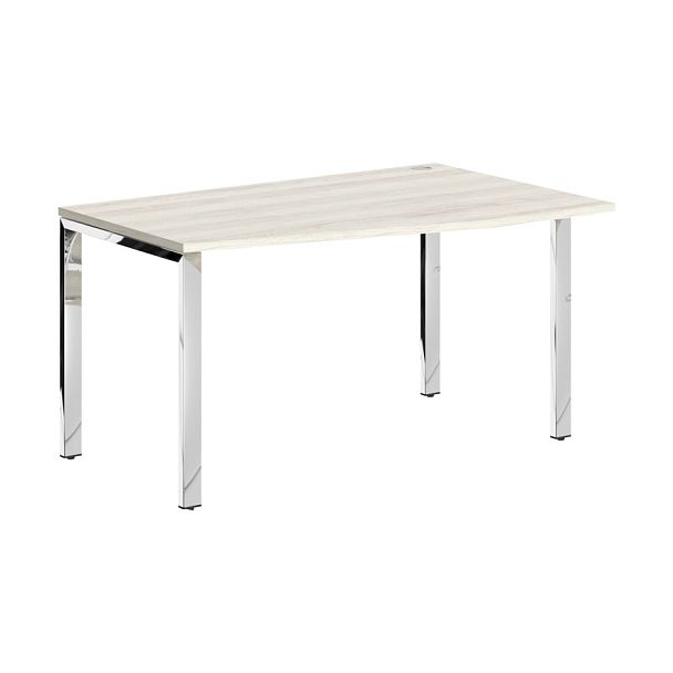 Стол эргономичный XGCT 149(R).1 Сосна Эдмонт/Нержавейка полированная 1400х900х750 XTEN GLOSS - Вид 1