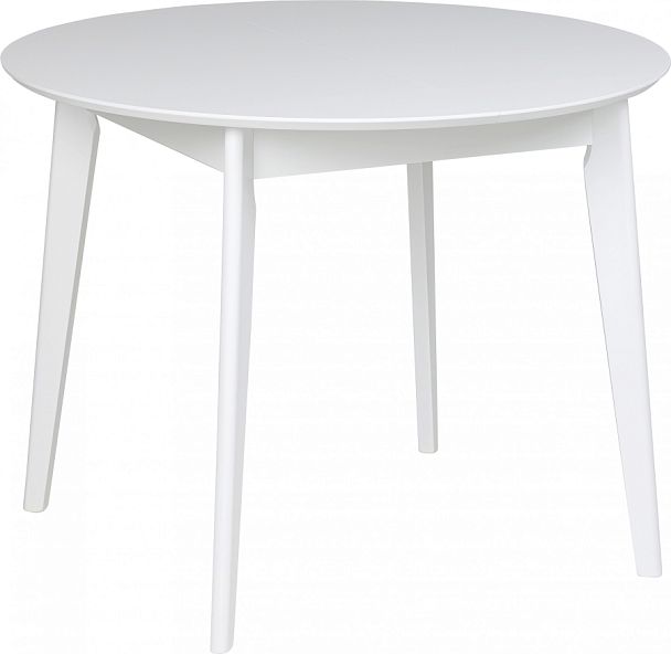 Стол деревянный круглый раскладной Норден D100 Белый - Вид 1