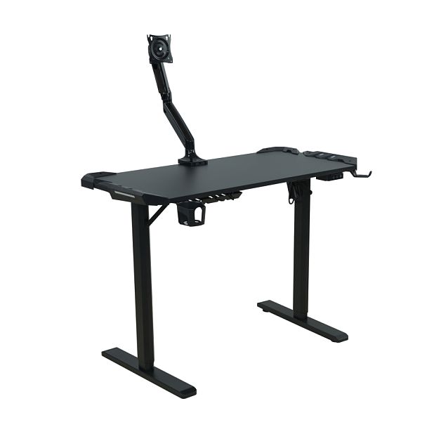 Стол письменный игровой с подъемным механизмом WTG001 Черный/Черный 1050х560х750-1150 XTEN-UP - Вид 1
