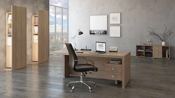 Шкаф для бумаг Solid 78x45x198 вяз - Вид 15