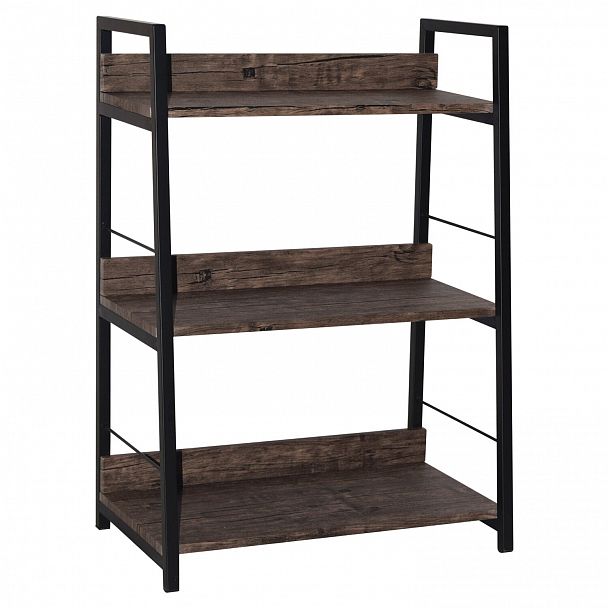 Стеллаж на металлокаркасе BRABIX "LOFT SH-002", 600х350х845 мм, цвет морёный дуб, 641231 - Вид 3