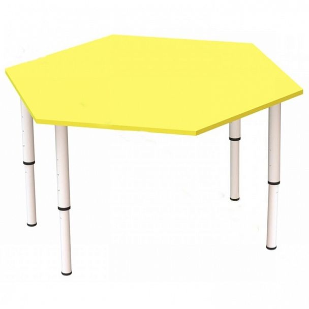 Стол детский шестигранник на регулируемых ножках СТ-014, гр.0-3 - Вид 1