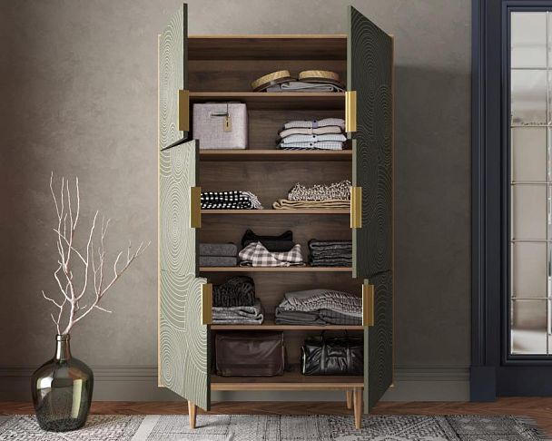 Большой комод с шестью дверками Line R20/browngrey - Вид 2