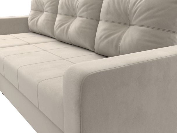 Диван угловой Ливерпуль Лайт левый угол Микровельвет бежевый - Вид 4