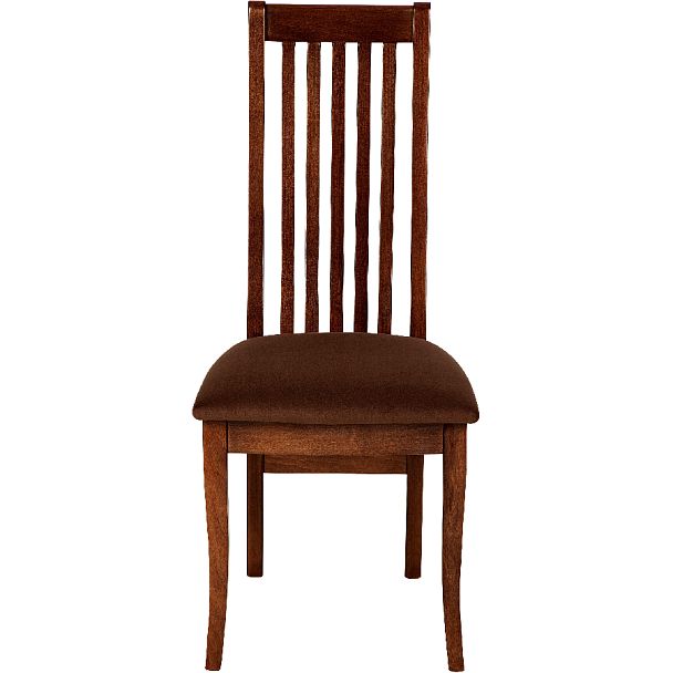 Стул деревянный с мягким сиденьем Альбен Античный орех/Коричневый велюр - Вид 2