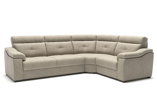 Boston диван-кровать угловой замша серый - Вид 1