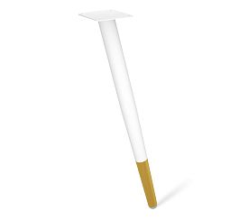 Основание для стола Sheffilton SHT-TU104 белый муар/золото - Фото предпросмотра