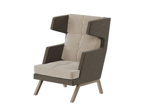 Aldo Кресло высокое с декором из пуговиц ALDB-01 Сан 03/Сан 06/Металл Капучино 790*960*1180 - Вид 1