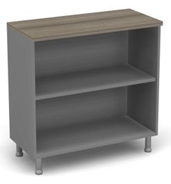 Стеллаж закрытый Берлин Дрифтвуд/Серый ШО2-90 - Фото предпросмотра