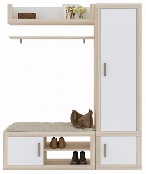 Стенка для прихожей Toivo ТОЙ-ПР 12 Карамель/Белый - Вид 1