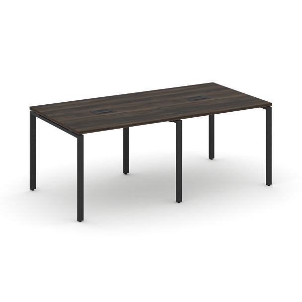Concept Стол переговорный (2 столешницы) CN.PRG-021 Дуб Мали/Металл Черный 1960*980*750 - Вид 1