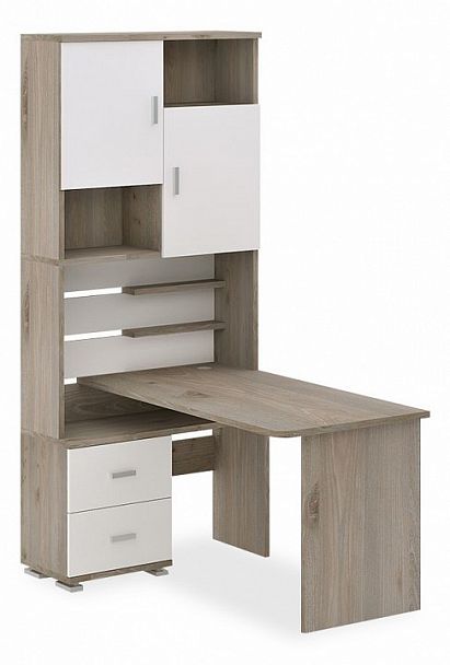 Стол компьютерный Домино СР-720/140 Белый/Нельсон левый - Вид 1