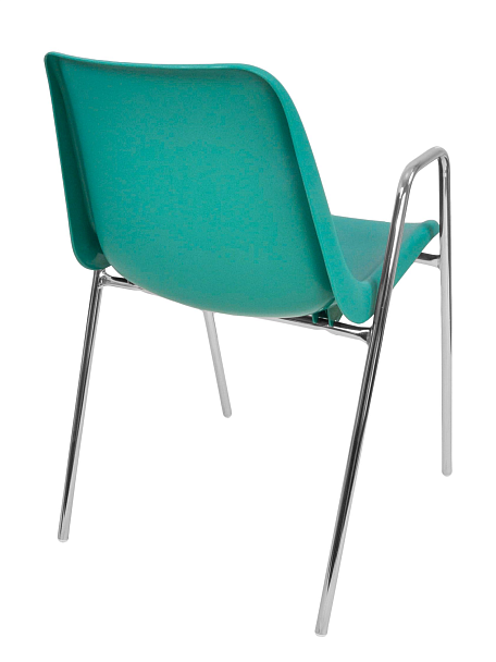 Стул Vicenza (4 высокие ножки c подлокотниками), каркас Хром, светло-зеленый, РП+ИК, стопируемый - Вид 3