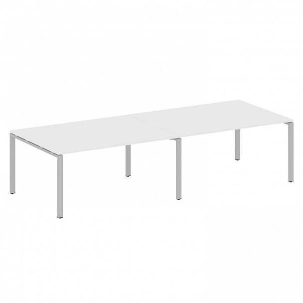 Стол для переговоров "Metal System" БП.ПРГ-2.4 белый/серый - Вид 1