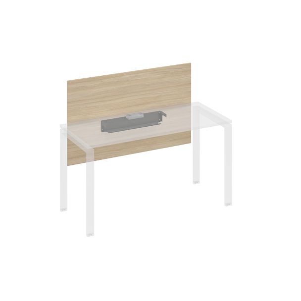 Экран настольный фронтальный большой для стола 140 с кабель-каналом A4 А4 Б 837 БП дуб скандинавский / металлокаркас антрацит - Вид 1