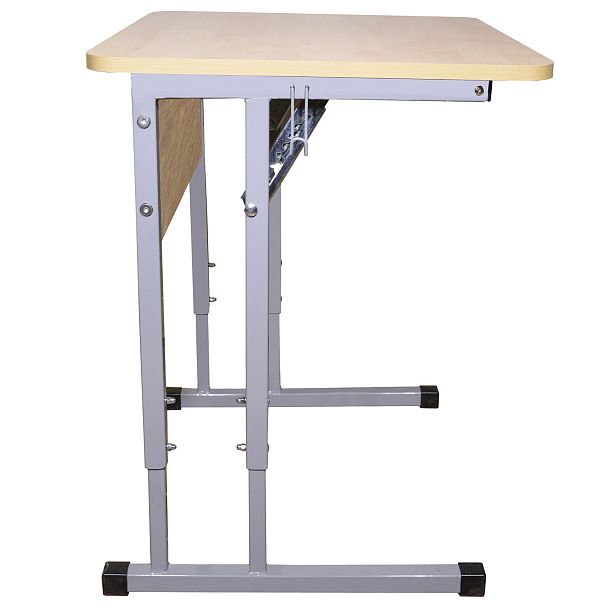 Парта Умник, одноместная, регулируемый угол, серый каркас, ЛДСП клён, гр.2-4 - Вид 7
