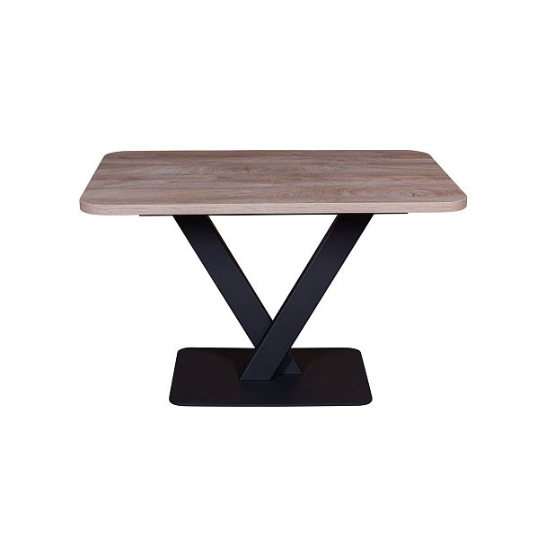 Стол Chester раздвижной  (120+40) дуб эндгрейн, опоры черные - Вид 3