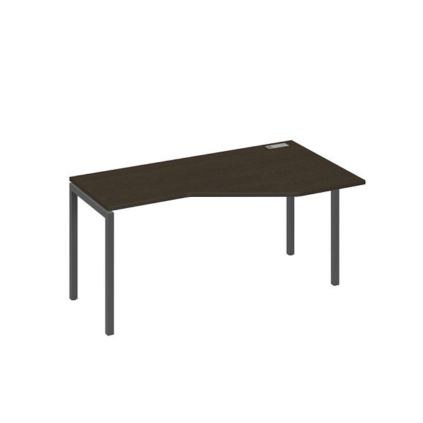 Стол эргономичный правый "Техно" на металлокаркасе DUE A4 А4 Б2 056 БП венге / металлокаркас антрацит - Вид 1