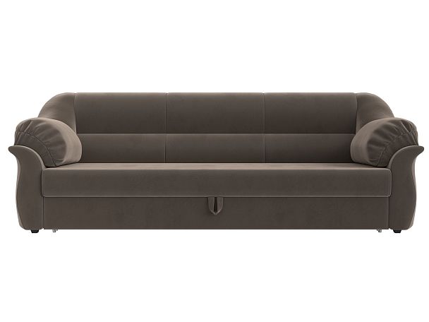 Диван прямой Карнелла (полностью велюр коричневый) - Вид 2