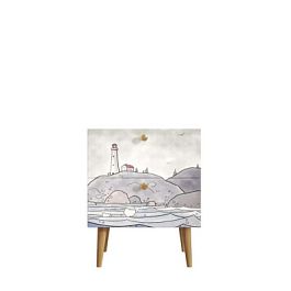 Тумбочка Berber с двумя ящиками 51 принт арт BB03/Print_51, разноцветная - Фото предпросмотра