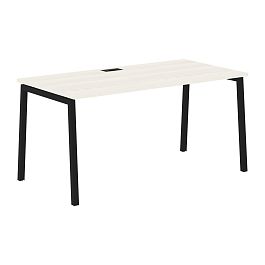 Стол прямой ELST 1580 Ясень Траун/Черный 1560х800х750 EDIS - Фото предпросмотра