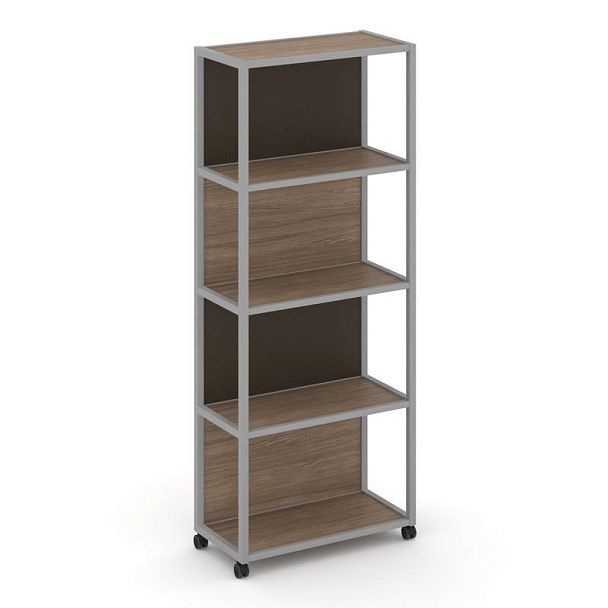 Shelf Mobile Стеллаж 5 уровней 1 секция VR.LT-STK-504.10 Дуб Аризона/Металл Серый/W-25 1000*400*2000 - Вид 1