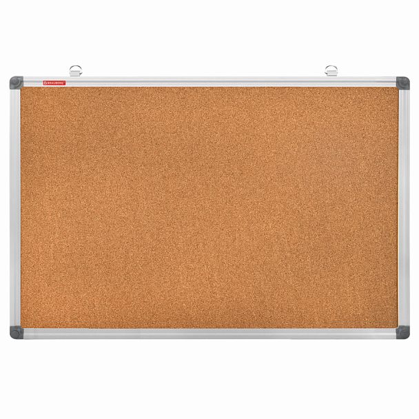 Доска пробковая для объявлений 60х90 см, алюминиевая рамка, BRAUBERG Extra, 238308 - Вид 1