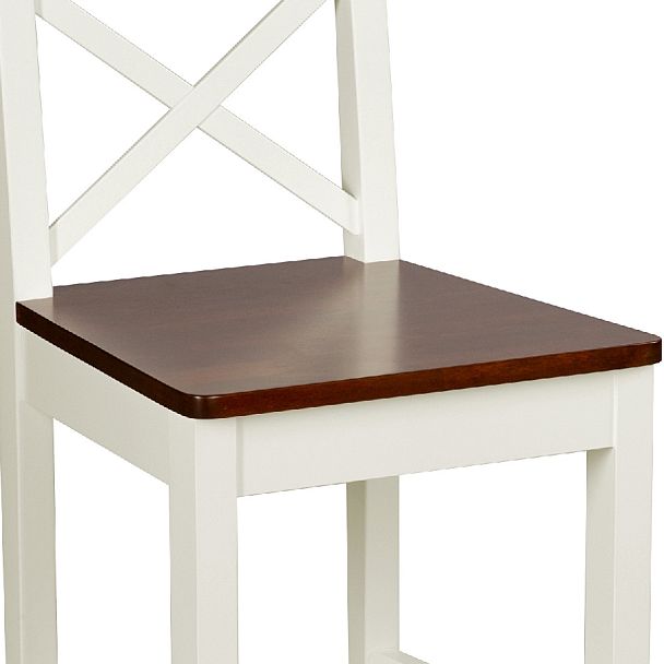 Стул полубарный деревянный с жестким сиденьем Бергольф Слоновая кость/Темный орех - Вид 11