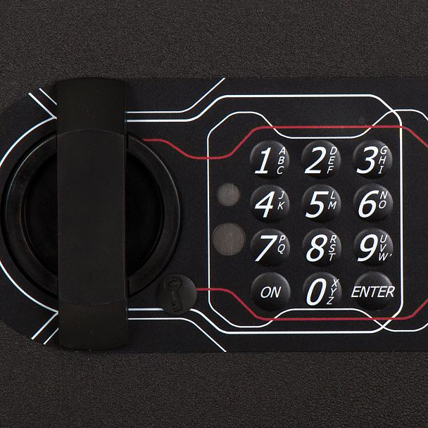 Сейф мебельный BRABIX "SF-280EL", 280х350х300 мм, электронный замок, черный, 291149, S103BR212414 - Вид 5