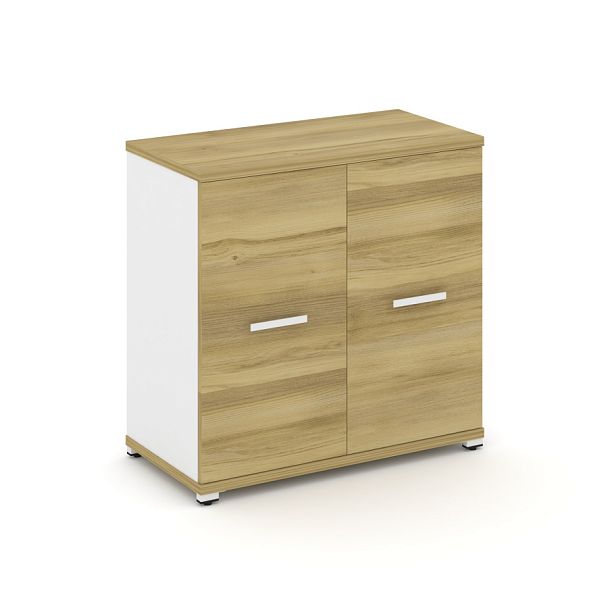 Concept Шкаф 1 широкая секция, 2 ниши CN.STS.E-213 W Дуб Винченцо/Белый Бриллиант/Металл Белый 836*420*818 - Вид 1