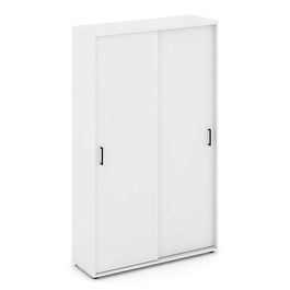 Стайл Проджект Шкаф-купе с полками SN.SHK-001 Белый/Черный Ручки 1200*400*1982 - Фото предпросмотра