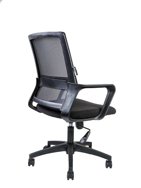 Кресло Бит LB / черный пластик / черная сетка / черная ткань - Вид 3