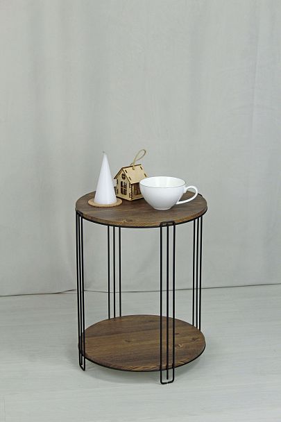 Столик кофейный Sheffilton SHT-CT33 черный муар/светлый орех - Вид 8