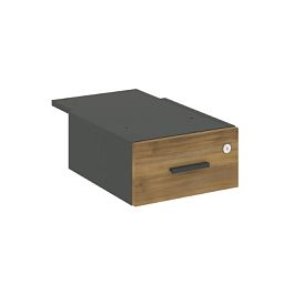 Concept Тумба с 1 ящ. CN.PT-003 W Сандал Янтарный/Антрацит 347*573*169 - Фото предпросмотра