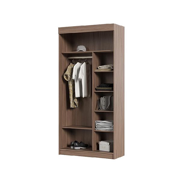 Андрей-Эконом (евро) шкаф-купе (1000*2100*416 мм) ясень шимо темный/ясень шимо светлый - Вид 2