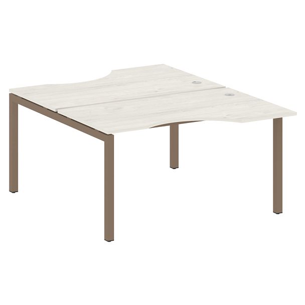 Metal System Quattro Р. ст. криволинейная на П-образном м/к 50БП.РАС-СА-2.2 Дуб наварра/Мокко металл 1400*1835*750 - Вид 1