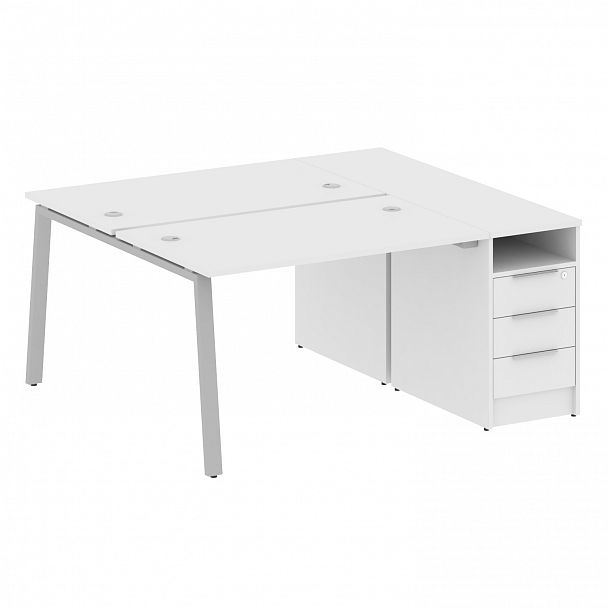 Рабочая станция "Metal System" БА.РС-СТП-2.2 белый/серый - Вид 1