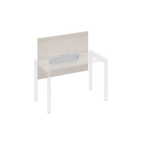 Экран настольный фронтальный большой для стола 120 с кабель-каналом A4 А4 Б 836 БП дуб / металлокаркас серый - Вид 1