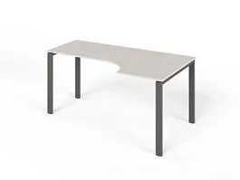 ЛАЙТ / LIGHT RLG016-14x9R Угловой стол 160x90x75 Дуб Молочный - Фото предпросмотра