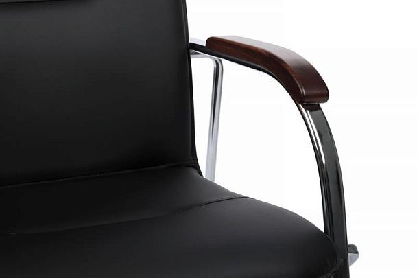 Стул Самба с деревянными подлокотниками SMB-02H Хром гальв. Черный - Вид 9