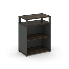 Concept Стеллаж опорный/приставной с верх. горизонтом  CN.SOPO-002 Дуб Мали/Антрацит/Металл Антрацит 720*420*917 - Фото предпросмотра