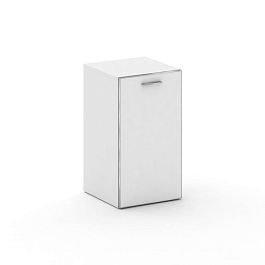 Fresco Шкаф узкий низкий левый FR.SU-302 (L) white Белый Бриллиант UM/Лакобель Белый/Хром 450*460*80 - Фото предпросмотра