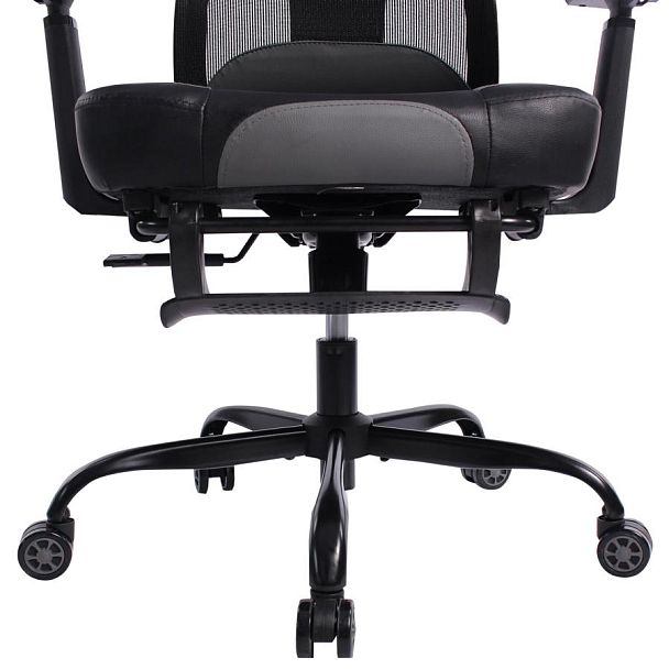 Кресло BRABIX PREMIUM "Venom GM-530", подножка, синхромеханизм, экокожа/сетка, черное/серое, 532951 - Вид 7