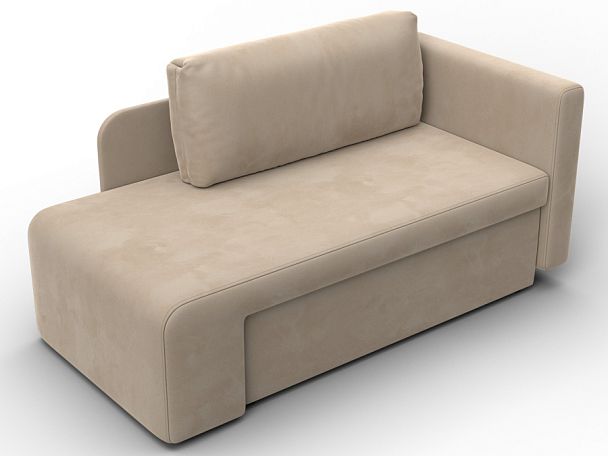 Кушетка Лига-097 Велюр бежевый - Вид 6