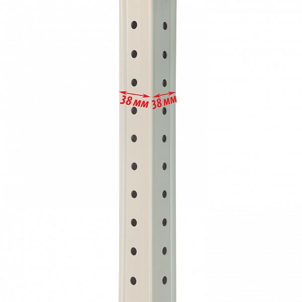 Стойки MS (2550 мм), КОМПЛЕКТ 4 шт. для металлического стеллажа, цвет серый - Вид 6