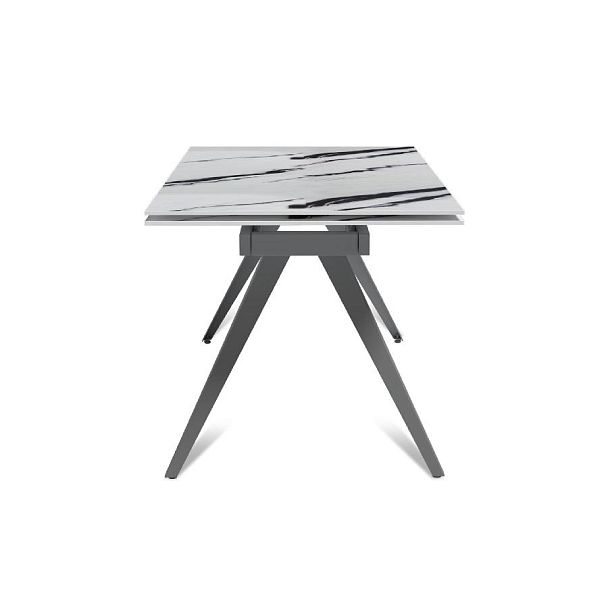 Стол раскладной Asti (140+40+40), керамика глянцевая Panda White - Вид 3