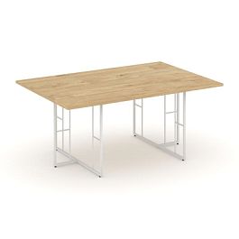 Rift Direct Стол переговорный RF.SPRG-002 Тиквуд Светлый/Металл Белый 1780*1180*750 - Фото предпросмотра