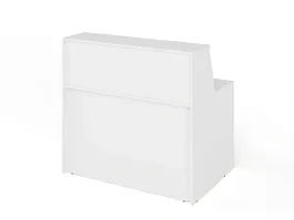 ЛАЙТ / LIGHT RLG068-14x7 Блок ресепшн с полкой 140x70x125 Белый - Фото предпросмотра