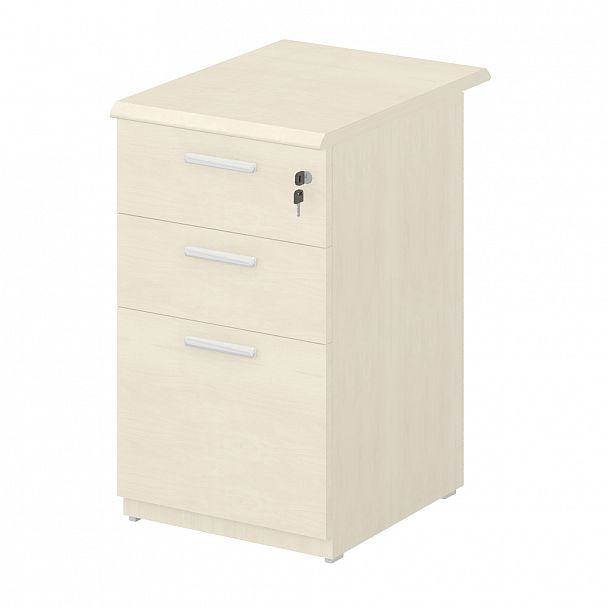 Тумба приставная (ДСП) с ящиками "Технофорвард" ПК-ТФ-ТМП43Х60УД/ПФ-В4-99 клен - Вид 1